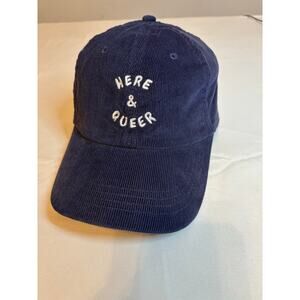 UNDERSTATED QUEER Unisex Here & Queer Courderoy Hat 🧢 ❤️🧡💛💜💙🩵💚🩷